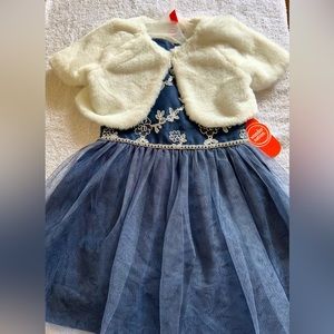 Kids Faux Fur Wonder Nation Dress. Size:5